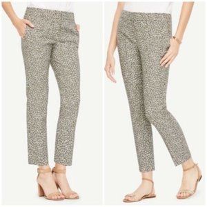 ANN TAYLOR Devine Green Floral Womens Ankle Pants